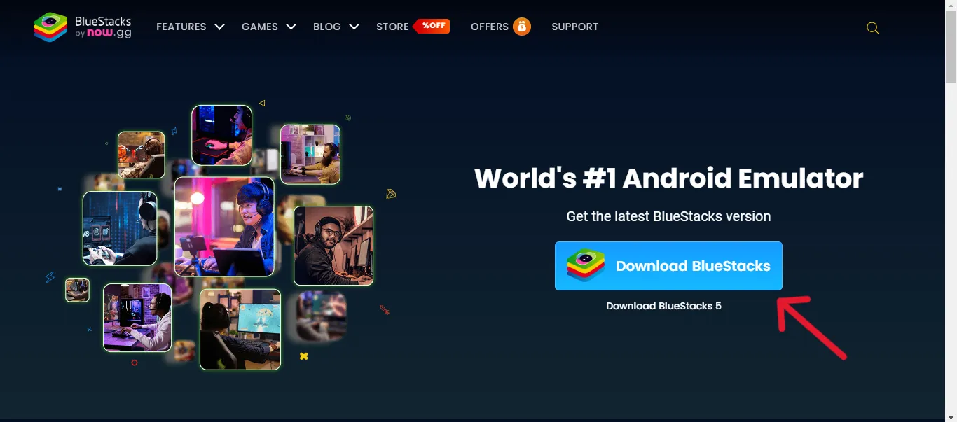 Image of bluestack emulator